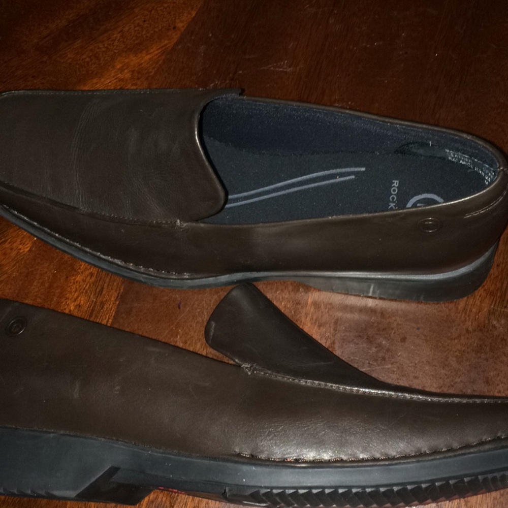 Rockport Brown Leather Loafers 10M Men’s - Picture 3 of 8